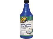 Zep ZUATB32 Bathroom Cleaner Liquid Solution 1 quart Fresh Scent Blue