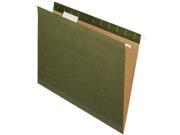 Nature Saver 08650 Hanging File Folders Recycled 1 5 Cut Letter 25 Box Green