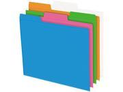 Pendaflex 40528 Glow Poly File Folders 1 3 Cut Top Tab Letter Assorted Colors 12 Pack