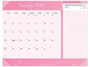 Rediform C1832PNK Ribbon Monthly Desk Pad Calendar