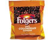 Folgers 84969584 100% Colombian Pouch Coffee Regular Dark Bold Ground 42 Carton