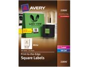 Avery 22806 Multipurpose Label 2 Width x 2 Length 1 Pack Square 12 Sheet Laser Inkjet White