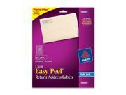 Avery 18695 Easy Peel Mailing Label 0.67 Width x 1.75 Length 600 Pack Inkjet Clear