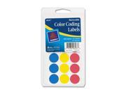 Avery 06167 Color Coding Label 0.75 Diameter 306 Pack Circle Red Blue Yellow