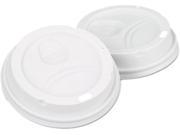 Dixie 9542500DX White 50 Pack Dome Drink Thru Lids Fits 10 12 16 oz. Paper Hot Cups