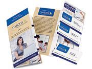 Tri Fold Brochure with Tear Away Cards Soft Gloss White 8 1 2 x 11 Pack of 50
