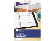 Avery 14825 Monthly and Weekly Calendar Pages