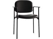 Basyx HVL616.SB11 Guest Chairs With Arms Black Frame Black Leather
