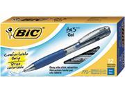 BIC RBU311 BE Retractable Gel Pen Blue Medium 0.7mm Side Click