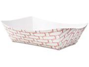 Dart 16MJ32 Paper Food Baskets 3lb Capacity Red White 500 Carton 1 Carton