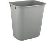 Rubbermaid Commercial RCP 2955 GRA Deskside Plastic Wastebasket Rectangular 3 1 2gal Gray