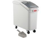 Rubbermaid Commercial RCP 3600 88 WHI ProSave Mobile Ingredient Bin 20.57gal 13 1 8w x 29 1 4d x 28h White