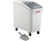 Rubbermaid Commercial RCP 3602 88 WHI ProSave Mobile Ingredient Bin 26.18gal 15 1 2w x 29 1 2d x 28h White