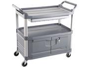 Rubbermaid Commercial RCP 4094 GRA Instrument Cart 3 Shelf 300.00 lb Capacity 4 Caster 40.6 x 20.0 x 37.8 Gray