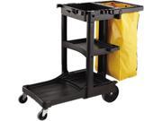 Rubbermaid Commercial RCP 6183 YEL Zippered Vinyl Cleaning Cart Bag 21gal 17 1 4w x 10 1 2d x 30 1 2h Yellow
