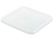 Rubbermaid Commercial RCP 6509 WHI SpaceSaver Square Container Lids 8 4 5w x 8 3 4d White