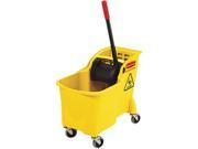Rubbermaid Commercial RCP 7380 YEL Mop Bucket Combination 7.75 gal 32.3 x 22.6 x 13.3 Yellow