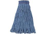 Rubbermaid Commercial RCP E238 Universal Headband Mop Heads Cotton Synthetic 24oz Blue