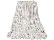 Rubbermaid Commercial RCP A211 WHI Web Foot Wet Mop Heads Shrinkless White Small Cotton Synthetic