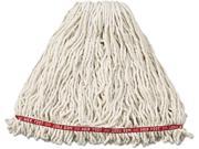 Rubbermaid Commercial RCP A213 WHI Web Foot Wet Mop Heads Shrinkless Cotton Synthetic White Large