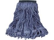 Rubbermaid Commercial RCP C152 BLU Swinger Loop Wet Mop Heads Cotton Synthetic Blue Medium