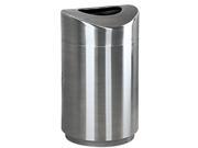Rubbermaid Commercial RCP R2030SSPL Eclipse Open Top Waste Receptacle Round Steel 30gal Stainless Steel