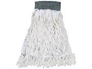 Rubbermaid Commercial RCP T300 Clean Room Mop Heads Rayon Looped End White Medium