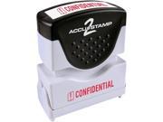 Accustamp2 035574 1 5 8 x 1 2 Red Confidential Accustamp2 Shutter Stamp with Microban