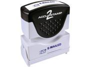 Accustamp2 035577 1 5 8 x 1 2 Blue Emailed Accustamp2 Shutter Stamp with Microban