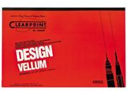 Clearprint 10001416 Design Vellum Paper 16lb White 11 x 17 50 Sheets Pad