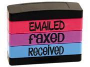U.S. Stamp Sign 8800 Stack Stamp EMAILED FAXED RECEIVED 1 13 16 x 5 8 Assorted Fluorescent Ink