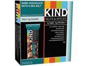 KIND 17851 Nuts and Spices Bar Dark Chocolate Nuts Sea Salt 1.4 oz 12 Box