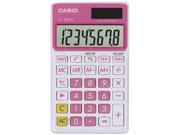 Casio SL300VCPKSIH Solar Wallet Calculator With 8 digit Display pink