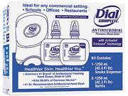 Dial Complete 09400 Duo Soap Dispenser Kit 7 1 4 x 3 7 8 x 11 3 4 1250 mL Cartridge Smoke 1 Pack