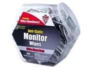 Dust Off DMHJ Antistatic Monitor Wipes Office Share Pack 5 x 6 200 Individual Foil Packets