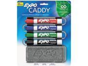 EXPO 1785294 Mountable Whiteboard Caddy With 4 Markers Eraser Set