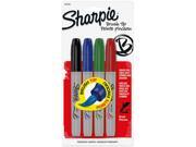 Sharpie 1810701 Permanent Marker Brush Tip Assorted 4 Set