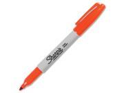 Sanford 30036 Pen Style Permanent Marker Fine Marker Point Type Point Marker Point Style Orange Ink 1 Each