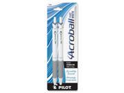 Pilot 31895 Acroball .7mm Retractable Pen Fine Pen Point Type 0.7 mm Pen Point Size Refillable Black White 2 Pack