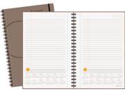 Meadwestvaco Planning Notebook With Reference Calendar Gray 6 x 9