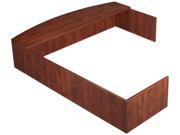 Lorell Essentials Series L Shaped Reception Counter 76.8 Width x 67 Depth x 14.8 Height x 1 ThicknessWood Laminate Cherry