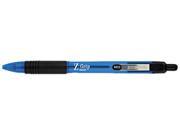 Zebra Pen Z Grip Neon Ballpoint Retractable Pen Medium Pen Point Type 1 mm Pen Point Size Blue Ink Neon Blue Barrel 12 Dozen