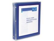 Avery 17638 Flexi View Round Ring Presentation View Binder 1 1 2 Capacity Navy Blue