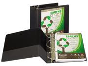 Samsill 18900 Earth s Choice Biodegradable Round Ring View Binder 5 Capacity Black