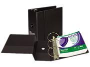Samsill 14300 Clean Touch Antimicrobial Locking Round Ring Binder 11 x 8 1 2 5 Cap Black