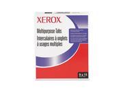 Xerox 3R4416 Single Reverse Collated Index Dividers 5 Tab 9 x 11 White 250 Pack