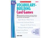 Scholastic 0439554640 Vocabulary Building Card Games Grade One 80 pages