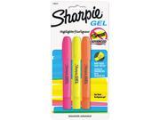 Sharpie 1780475 Gel Highlighter Assorted Colors Bullet 3 per Pack