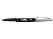 Sharpie 1758055 Grip Porous Point Stick Permanent Water Resistant Pen Black Ink Fine