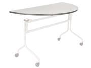 Safco 2068GR Impromptu Mobile Training Table Top Half Round 48w x 24d Gray